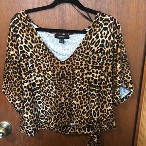 Leopard print crop top